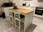 Keukeneiland + barkrukken, pas 1 jaar oud., Ophalen, 100 tot 150 cm, 75 cm of meer, Wit