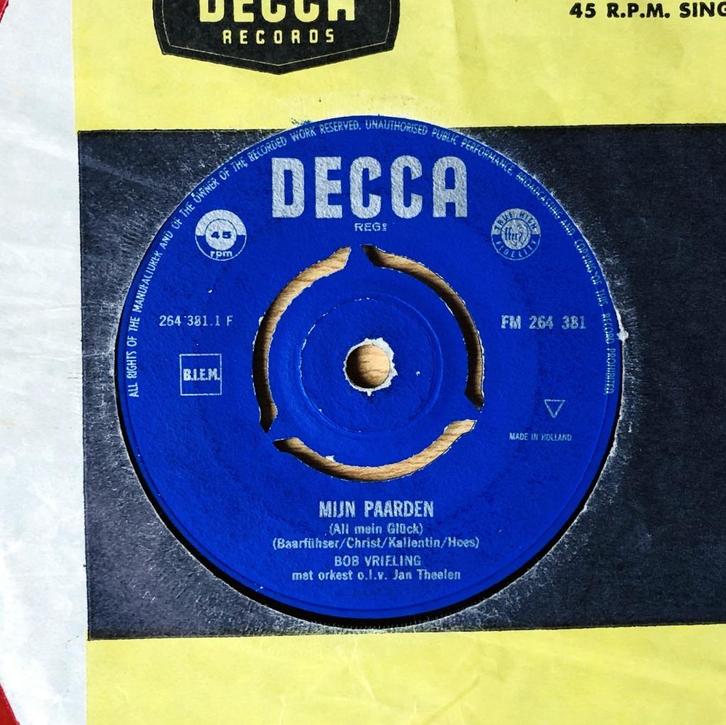 1961	Bob Vrieling			Mijn Paarden, Cd's en Dvd's, Vinyl Singles, Zo goed als nieuw, Single, Nederlandstalig, 7 inch, Verzenden