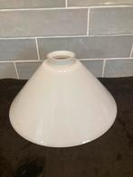 Antieke lampenkap, driehoekmodel 24cm, melkglas (090625), Ophalen of Verzenden, Zo goed als nieuw, Rond, Minder dan 25 cm