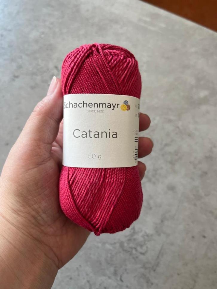 Schachenmayr catania katoen garen geel rood  blauw, Hobby en Vrije tijd, Breien en Haken, Nieuw, Breien of Haken, Wol of Garen