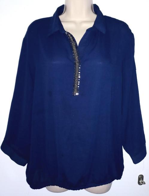 Miss&Max tuniek maat XXL (44/46), Kleding | Dames, Grote Maten, Zo goed als nieuw, Blouse of Tuniek, Blauw, Ophalen of Verzenden