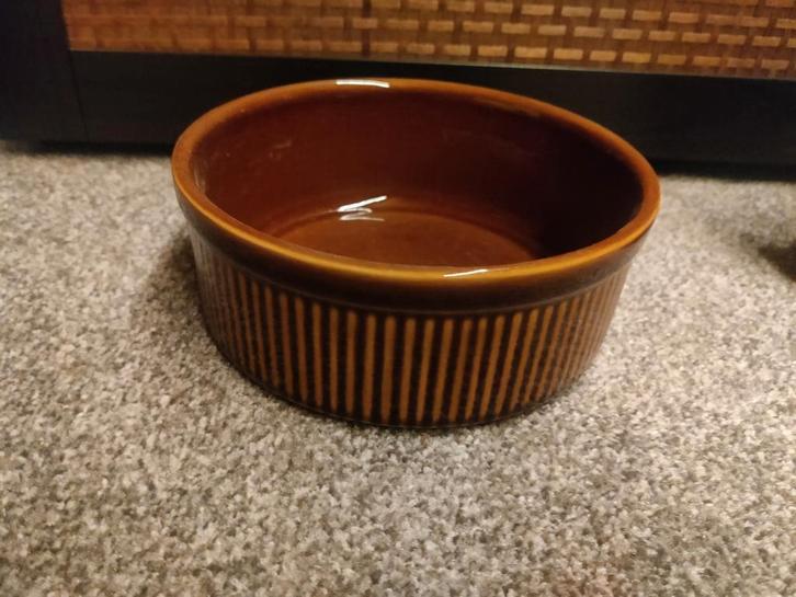 Vintage ovenschaal / gratinschaal – bruine keramiek, Huis en Inrichting, Keuken | Servies, Gebruikt, Schaal of Schalen, Overige stijlen