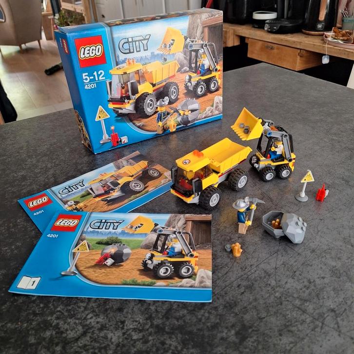 Lego City 4201 Kiepwagen met laadschop, Kinderen en Baby's, Speelgoed | Duplo en Lego, Zo goed als nieuw, Lego, Complete set, Ophalen of Verzenden