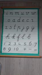 Oude schoolplaat,letterkaart, Antiek en Kunst, Antiek | Schoolplaten, Ophalen of Verzenden, Overige thema's