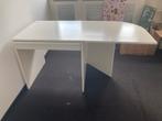 Uitklapbaar Bureau met Organische Vorm ikea wit, Ophalen, Kunststof, 50 tot 100 cm, 50 tot 100 cm