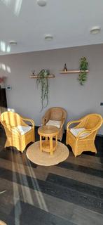 Rotan set, Huis en Inrichting, Stoelen, Ophalen, Ibiza - boho, Zo goed als nieuw, Overige materialen