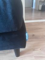 Woood Zwarte Velvet Loungebank, Huis en Inrichting, Fauteuils, Ophalen, Gebruikt, Stof, 75 tot 100 cm