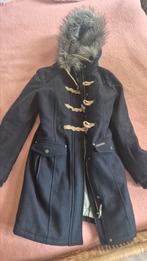 Wollen Dreimaster winterjas maat L, Kleding | Dames, Jassen | Winter, Ophalen, Zo goed als nieuw, Blauw