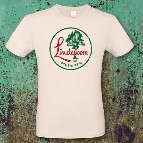 Uniek retro Lindeboom Bier t-shirt, Kleding | Heren, T-shirts, Nieuw, Overige maten, Overige kleuren, Ophalen of Verzenden