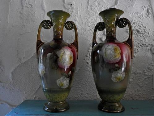 Art Nouveau knoopvazen, Antiek en Kunst, Antiek | Keramiek en Aardewerk, Ophalen of Verzenden