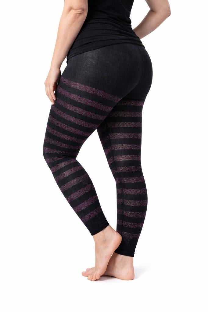 Partij zwarte 50 denier panty's met paarse lurex, NHP International, Sales@nhp-international.com, Zwart, Ophalen of Verzenden