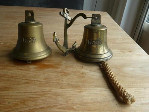 2 koperen/bronzen scheepsbellen, Antiek en Kunst, Antiek | Koper en Brons, Ophalen of Verzenden