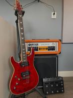 Linkshandige gitaar complete set, Met versterker, Zo goed als nieuw, Solid body, Ophalen