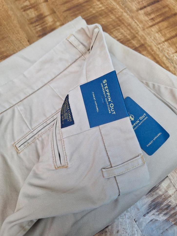 Steppin Out chino Barrow nieuw met kaartjes 56, Kleding | Heren, Broeken en Pantalons, Nieuw, Maat 56/58 (XL), Beige, Ophalen of Verzenden