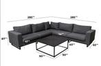 Showroommodel Ego sooty Loungeset, Ophalen, Bank, 6 zitplaatsen, Aluminium