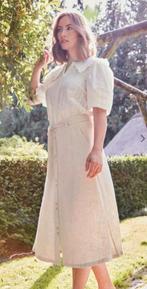 Dranella doorknoop rok linnenmix nieuw met kaartje maat XL, Dranella, Beige, Maat 46/48 (XL) of groter, Nieuw