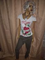 Ed Hardy by Christian Audigier Shirt - Maat XL, Wit, Maat 46/48 (XL) of groter, Ophalen of Verzenden, Ed Hardy