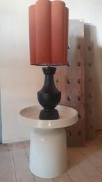 Zwarte tafellamp met roestbruine kap 35, bijzettafel: 35,00, Huis en Inrichting, Lampen | Tafellampen, Ophalen, Gebruikt, Stof