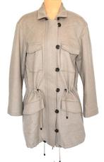 Stefanel wollen mantel, jas, kaki/grijs, Mt. 38 / M, Maat 38/40 (M), Overige kleuren, Verzenden, Zo goed als nieuw