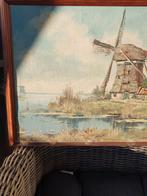Schilderij van een Hollandse Molen, Ophalen of Verzenden