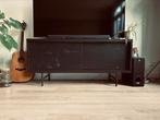 Tv meubel zwart, 150 tot 200 cm, 25 tot 50 cm, Ophalen of Verzenden, Zo goed als nieuw