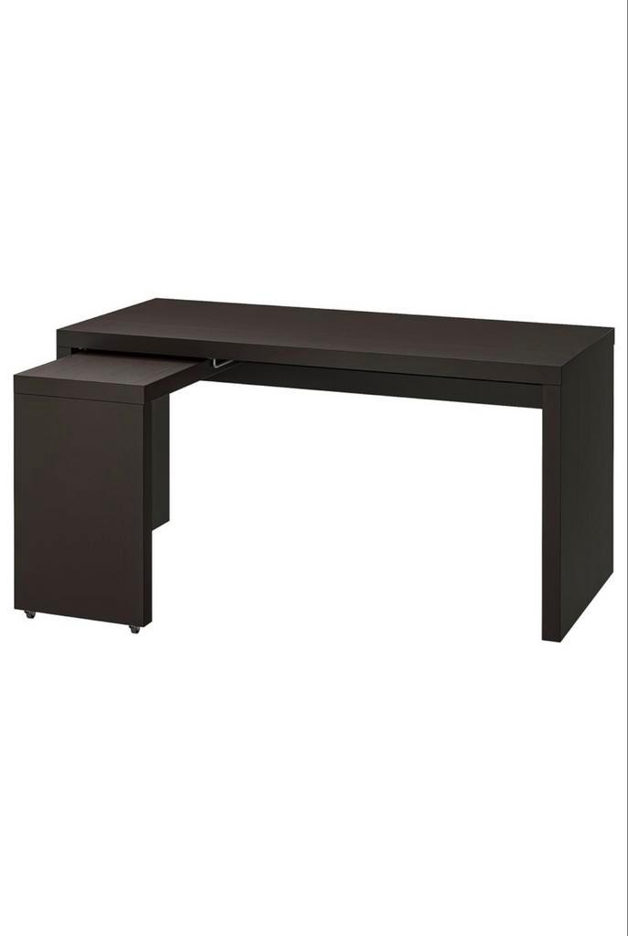 Ikea Malm bureau met uittrekbaar blad, Huis en Inrichting, Bureaus, Gebruikt, Bureau, Ophalen