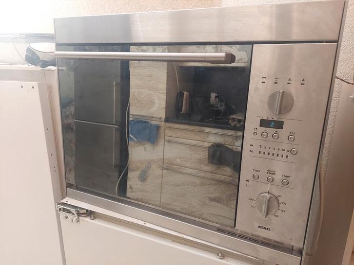 Atag Inbouw Oven met Grill, Witgoed en Apparatuur, Ovens, Gebruikt, Inbouw, Oven met grill, 45 tot 60 cm, 45 tot 60 cm, Hete lucht