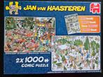 Jan van Haasteren,2x1000stukjes - kerstbomenmarkt en diner, Ophalen of Verzenden, 500 t/m 1500 stukjes, Zo goed als nieuw