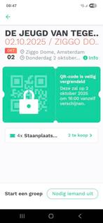 Do. 2 oktober. Staanplaatsen De jeugd van tegenwoordig, Tickets en Kaartjes, Kortingen en Cadeaubonnen, Twee personen, Overige soorten