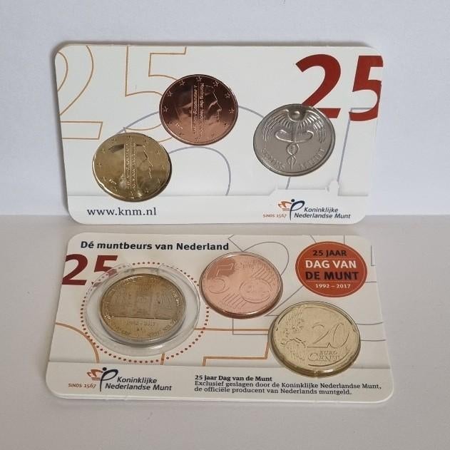 Coincard 2017 25 Jaar Dag van de Munt - UNC, Ophalen of Verzenden, Koningin Beatrix, Euro's