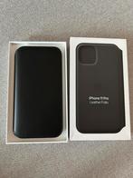 Apple iPhone 11 Pro leather folio zwart (nieuw), Ophalen, Nieuw, IPhone 11 Pro, Hoesje of Tasje