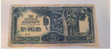 WW2/WO2 Malaya10 Dollars 1942 - 1944