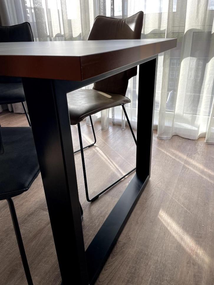 Design Eetkamertafel Blom Interieur | HPL blad, Huis en Inrichting, Tafels | Eettafels, Zo goed als nieuw, 50 tot 100 cm, 200 cm of meer