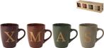 XMAS Mokken (Gusta) Set van 4, Nieuw, Ophalen of Verzenden, Overige stijlen, Kop(pen) en/of Schotel(s)