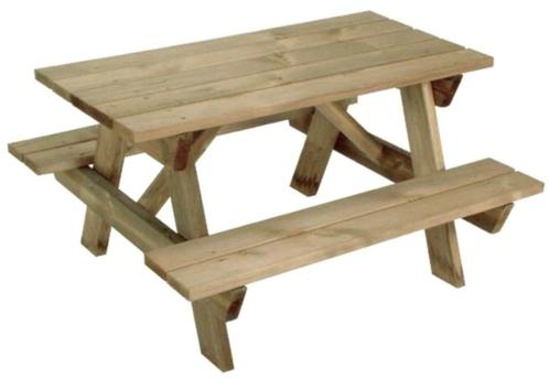 Kinder picknicktafel | Junior picknickbank speeltafel tuin, Tuin en Terras, Picknicktafels, Nieuw, Rechthoekig, Hout, Kinderpicknicktafel