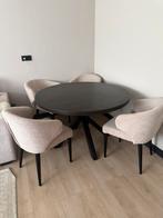 Eettafel met 4 stoelen, Huis en Inrichting, Ophalen, 100 tot 150 cm, 50 tot 100 cm, Zo goed als nieuw