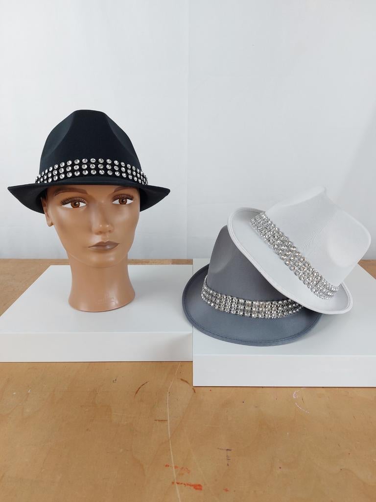 3 Hoedjes met glitter, Ophalen of Verzenden, Nieuw, Hoed of Pruik, Carnaval