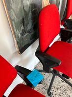 4 Rode Bureaustoelen - Uitverkoop!, Ophalen, Gebruikt, Bureaustoel, Rood