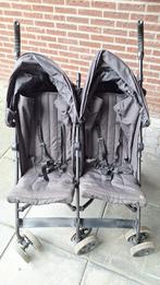 Mooie Topmark Twin buggy zwart tweelingbuggy, Kinderen en Baby's, Buggy's, Ophalen, Zo goed als nieuw, Verstelbare rugleuning