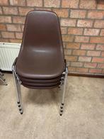 4 vintage stoelen van Pollak Orly Sulo, Huis en Inrichting, Ophalen, Gebruikt, Bruin, Retro