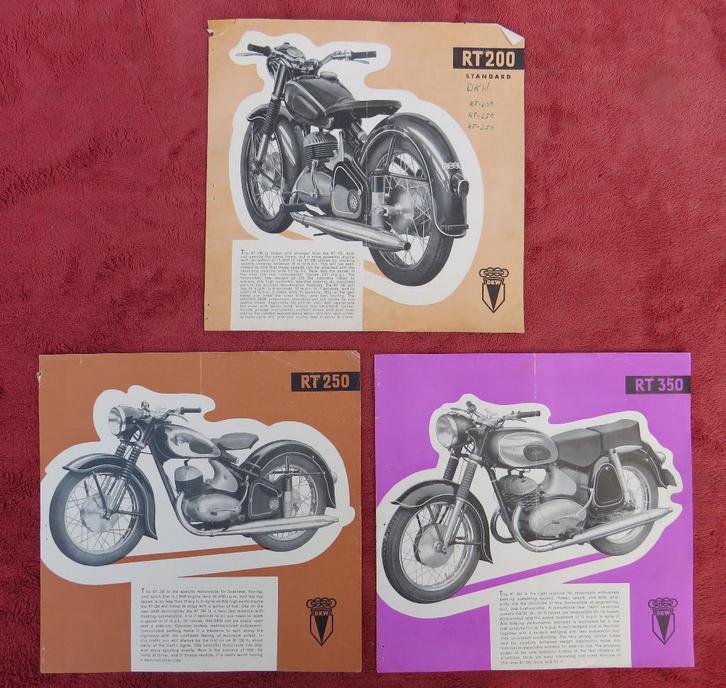 3 DKW brochures, USA, Motoren, Handleidingen en Instructieboekjes, Overige merken, Ophalen of Verzenden