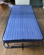 Logeerbed inklapbaar, Ophalen, Eenpersoons, Blauw, Zo goed als nieuw