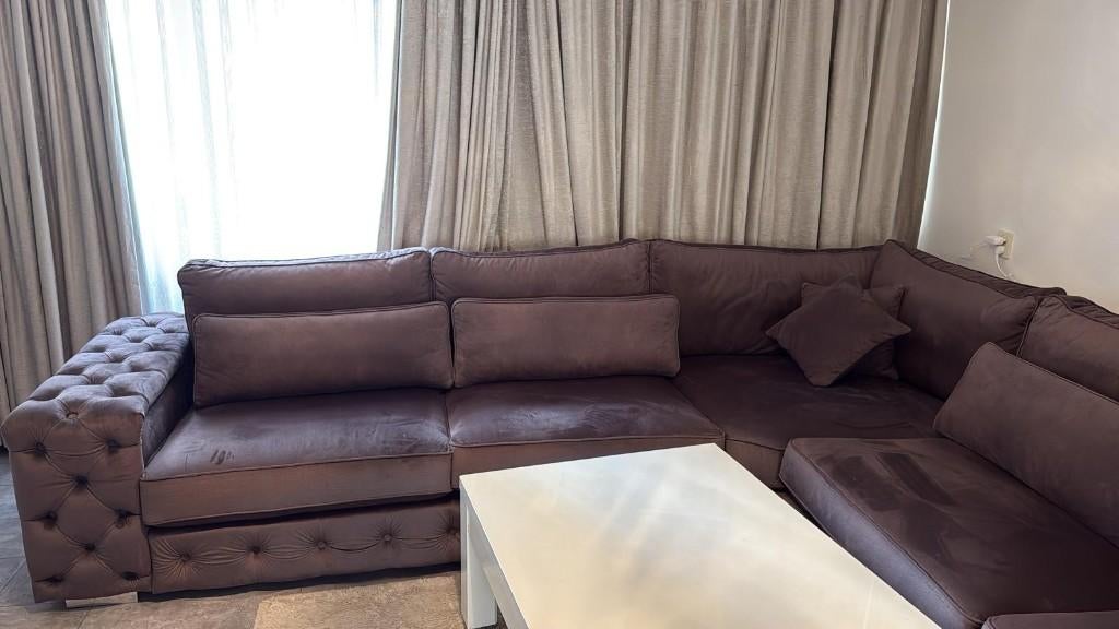 Hoekbankstel, Ophalen, Hoekbank, Zo goed als nieuw, Minder dan 150 cm