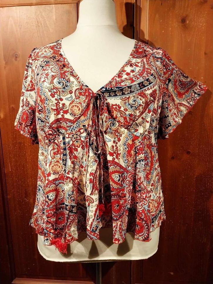 leuk kleurig boho tuniekje 48/50, Kleding | Dames, Grote Maten, Nieuw, Blouse of Tuniek, Overige kleuren, Ophalen of Verzenden