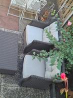 Tuinset loungeset 2pers bank/ 2xfauteuil /tafel /goedestaat, Tuin en Terras, Ophalen, Zo goed als nieuw