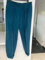 Petrol pantalon met omslag - maat 52, Kleding | Heren, Maat 52/54 (L), Overige kleuren, Ophalen of Verzenden, Gedragen