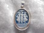 Mooie Zilveren Camee Hanger - de 3 Gratie en, Verzenden, Zilver, Hanger