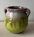 Aardewerk craquelé vaasje pot, Ophalen of Verzenden