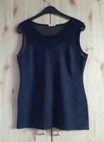 Donkerblauwe top met organza inzet van Sutherland maat L., Sutherland, Blauw, Maat 42/44 (L), Ophalen of Verzenden