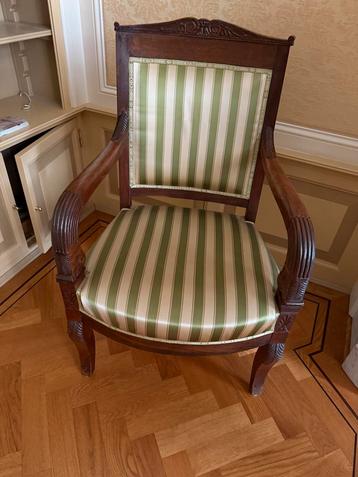 Empire Fauteuils - Mahoniehout & Witgoud beschikbaar voor biedingen